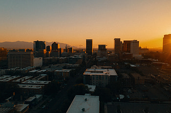 Cities, Sunset, Architecture, City, Building, Road, Evening HD wallpaper