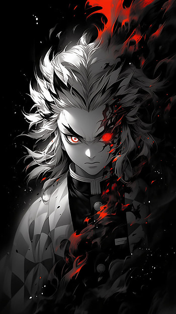 Kyojuro Rengoku Manga Style , Kyojuro Rengoku, Anime, Demon Slayer: Kimetsu no Yaiba HD phone wallpaper
