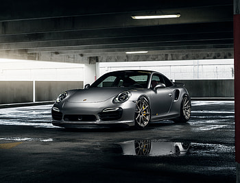 Porsche 911 Turbo, gray, sports car HD wallpaper