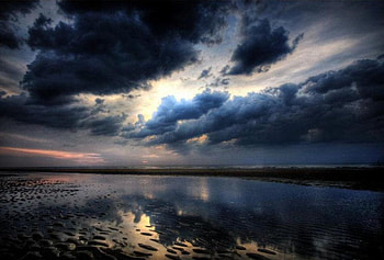 calm before the storm, blue, sky, water, calm, storm HD wallpaper