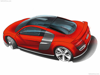 Audi R8 (The Sketch), r8, audi, tdi, red HD wallpaper
