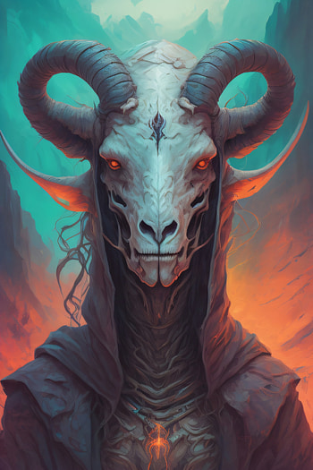 Goth, surreal, goat, fantasy, artistic HD phone wallpaper
