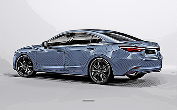Mazda 6, , vector art, Mazda 6 drawing, creative art, Mazda 6 art, vector drawing, abstract cars, car drawings, Mazda HD wallpaper