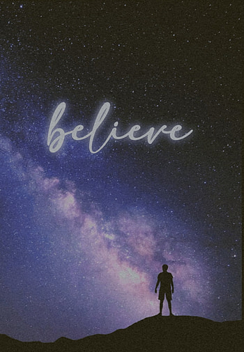 Believe, atmosphere, sky, men, galaxy HD phone wallpaper