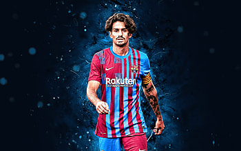 Alex Collado, , FC Barcelona, 2021, spanish footballers, LaLiga, Barca, Barcelona FC, Alex Collado Gutierrez, football, Alex Collado , blue neon lights, soccer, Alex Collado Barcelona, La Liga, FCB HD wallpaper
