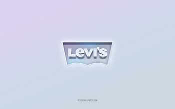 Levis logo, cut out 3d text, white background, Levis 3d logo, Levis emblem, Levis, embossed logo, Levis 3d emblem HD wallpaper