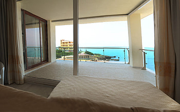 Miscellanea, Miscellaneous, Bed, Balcony, Hotel HD wallpaper
