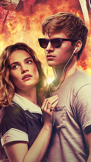 Ansel Elgort, Baby Driver, Lily James HD phone wallpaper