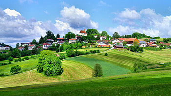 Captivating village , Wallcoverings of rural charm, Scenic beauty, Enchanting visuals HD wallpaper