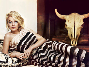 Emma Stone, model, cowgirl, blonde, , beautiful, actress, 2018, dress, Emma, Stone HD wallpaper