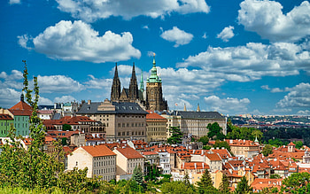 Prague, Czech Republic, Prague, Czechia, city, clouds, castle, church HD wallpaper