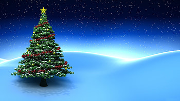 Blue Christmas Tree Background (13) HD wallpaper
