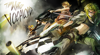 War, guys, gun, girls, anime HD wallpaper