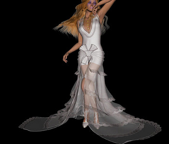 Lady in White, lady, abstract, fantasy HD wallpaper