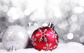 Red Christmas decorations, Festive , Holiday spirit, Colorful ornaments HD wallpaper