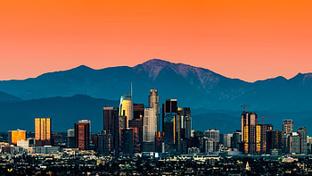 Los Angeles Skyline, Travels, Sunset view, California USA HD wallpaper