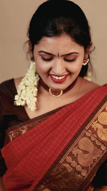Anu shiv, tamil tiktok, saree beauty HD phone wallpaper