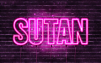 Happy Birtay Sutan, , pink neon lights, Sutan name, creative, Sutan Happy Birtay, Sutan Birtay, popular japanese female names, with Sutan name, Sutan HD wallpaper