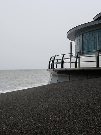 Architecture, Building, Shore, Bank, Minimalism, Modern HD phone wallpaper