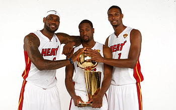 LeBron James, Dwyane Wade and Chris Bosh, Miami Heat HD wallpaper