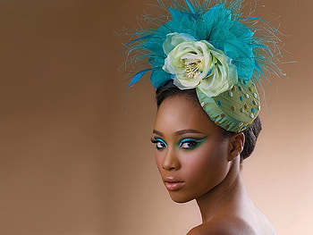 Hat, blue, people, look, woman, beauty, female, nice HD wallpaper