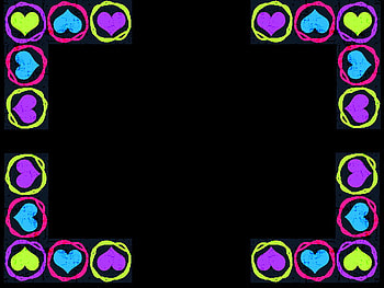 my neon love, pink, neon, yellow, love, hearts, cyan, labrano HD wallpaper