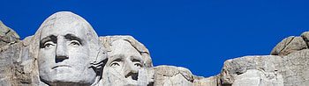 Presidents in stone, South Dakota beauty, Blue sky backdrop HD wallpaper