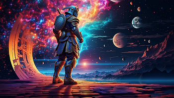 Modern Samurai, samurai, neon, warrior, Japan HD wallpaper