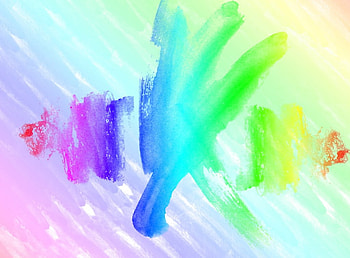 Rainbow , , wall, brush, rainbow HD wallpaper