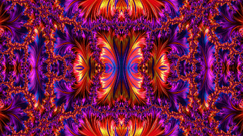 Trippy Psychedelic Fractal, trippy, psychedelic, aesthetic, pattern, Abstract, fractal HD wallpaper