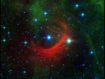 bow shock, star, through, drifting, universe HD wallpaper