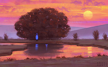 Water, Art, Lake, Silhouette, Ship, Nautilus HD wallpaper