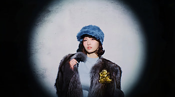 Misamo - Momo Modeling Blue Hat and Fur Coat, MiSaMo, Momo (Singer), TWICE, Fur, Model HD wallpaper