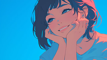 Joyful Anime Girl, Anime, anime girl, smile, portrait, girl HD wallpaper