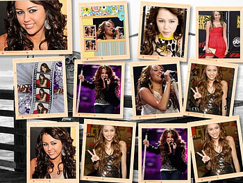 miley cyrus collage blend, miley cyrus, collage HD wallpaper