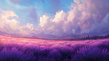 Serene Lavender Fields: A Stunning Ultra, nature, landscape, lavender field, cloud HD wallpaper