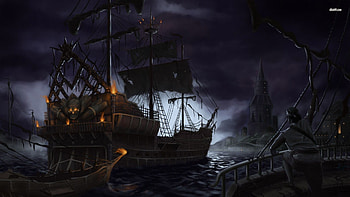 Pirate ship - Fantasy - HD wallpaper