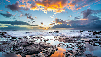 Supermassive dump, beautiful sky, Sunset HD wallpaper