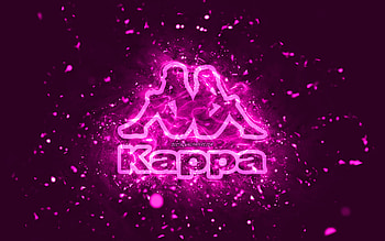 Kappa purple logo, , purple neon lights, creative, purple abstract background, Kappa logo, brands, Kappa HD wallpaper