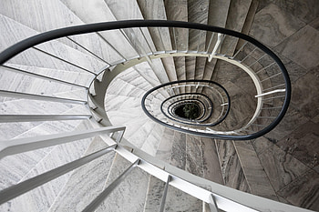 Miscellanea, Miscellaneous, Ladder, Stairs, Spiral, Twisting, Torsion, Marble HD wallpaper