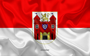 Flag of Liberec, Czech Republic, , silk texture, Liberec flag, Czech cities, Liberec HD wallpaper