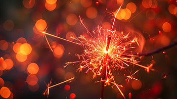 Sparkler - Fiery Glow Celebration Background, sparkler, fireworks, celebration, bokeh, light HD wallpaper