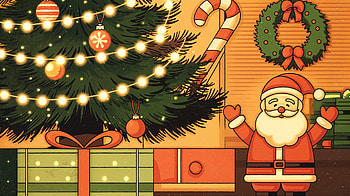 Festive Cheer: Christmas Decorations in Ultra, christmas decorations, Christmas, Santa, tree, gift HD wallpaper