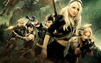 Emily Browning, Vanessa Hudgens, Sucker Punch movie posters, graphic composition HD wallpaper