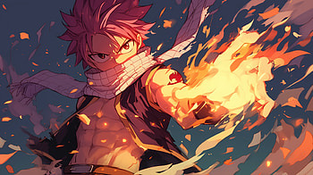 Natsu Dragneel: Fiery Spirit - from Fairy Tail, Anime, Fairy Tail, Natsu Dragneel, fire HD wallpaper