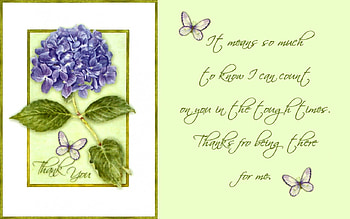 Thank You Card 1, words, hydrangea, art, illustration, thank you, artwork, wide screen, painting, card HD wallpaper