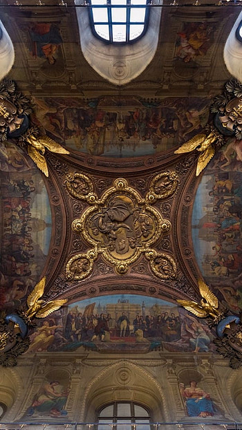 Louvre museum view, High ceiling, , Sony Xperia HD phone wallpaper