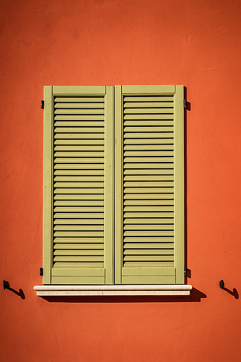 Green, wall, wooden window HD phone wallpaper