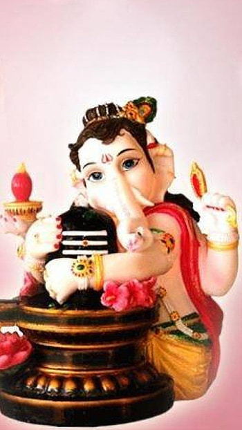 Shivling ganesha, lord ganesha, shiv HD phone wallpaper
