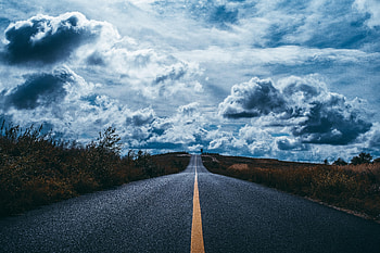 Nature, Sky, Road, Markup, Distance, Dahl HD wallpaper